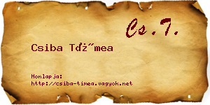 Csiba Tímea névjegykártya