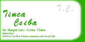 timea csiba business card